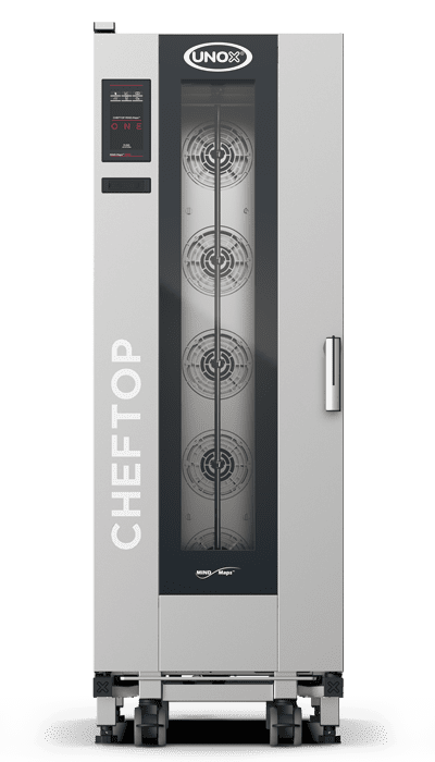 20 trays GN 1/1 Render of UNOX CHEFTOP MIND.Maps™ BIG ONE commercial trolley combi oven XECL-2013-E1RS.