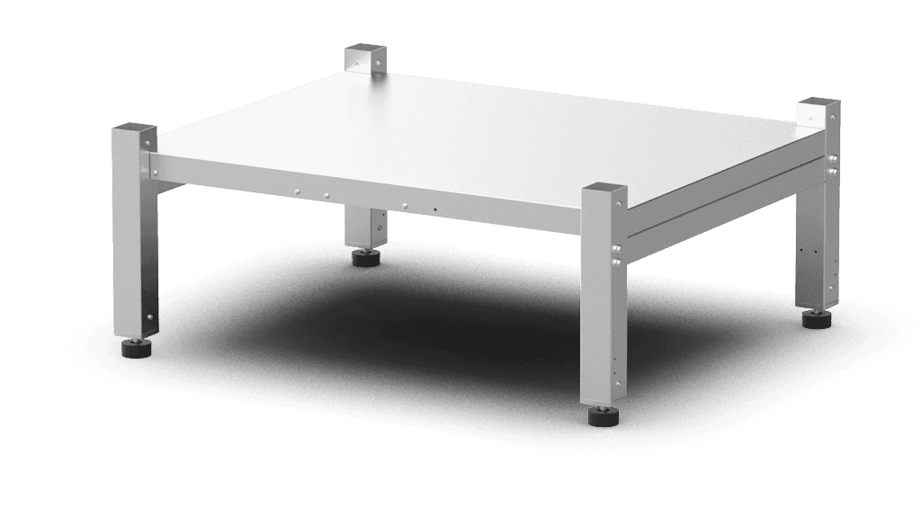 Unox Stand basso per soluzione DOUBLE STACK. Ti permette di utilizzare SMART.Drain (solo per forno inferiore) in una colonna di forni sovrapposti. XWARCN-00EF-L-PO.