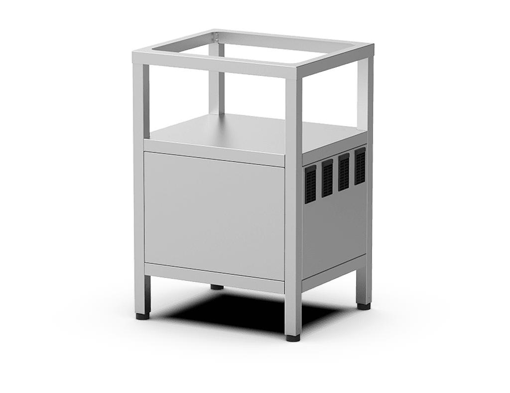 Unox Supporto per collocare HOT VACUUM all’altezza perfetta per lavorare con compressore integrato. Disponibile solo per alcuni mercati - contattare l'ufficio commerciale per ulteriori informazioni. XUC144.