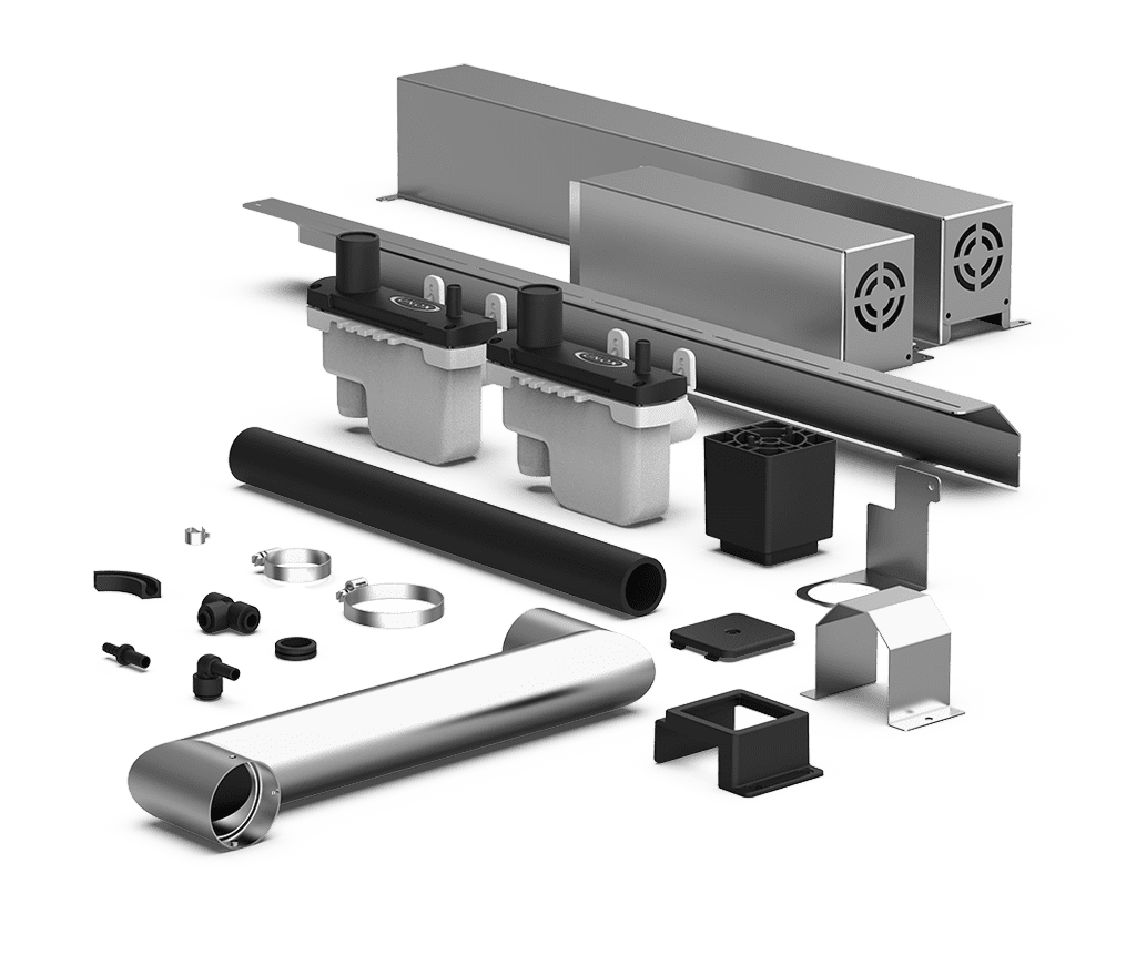 Unox Contiene tutte le parti necessarie per la corretta installazione e sovrapposizione di due forni. XEAQC-00E2-G.