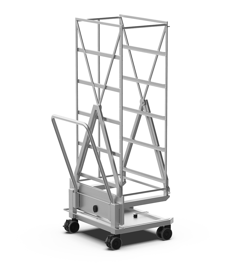Unox Trolley per cottura e raffreddamento dei lievitati con sistema di ribaltamento teglie. Struttura in acciaio AISI 316L. XEBTL-05PN.