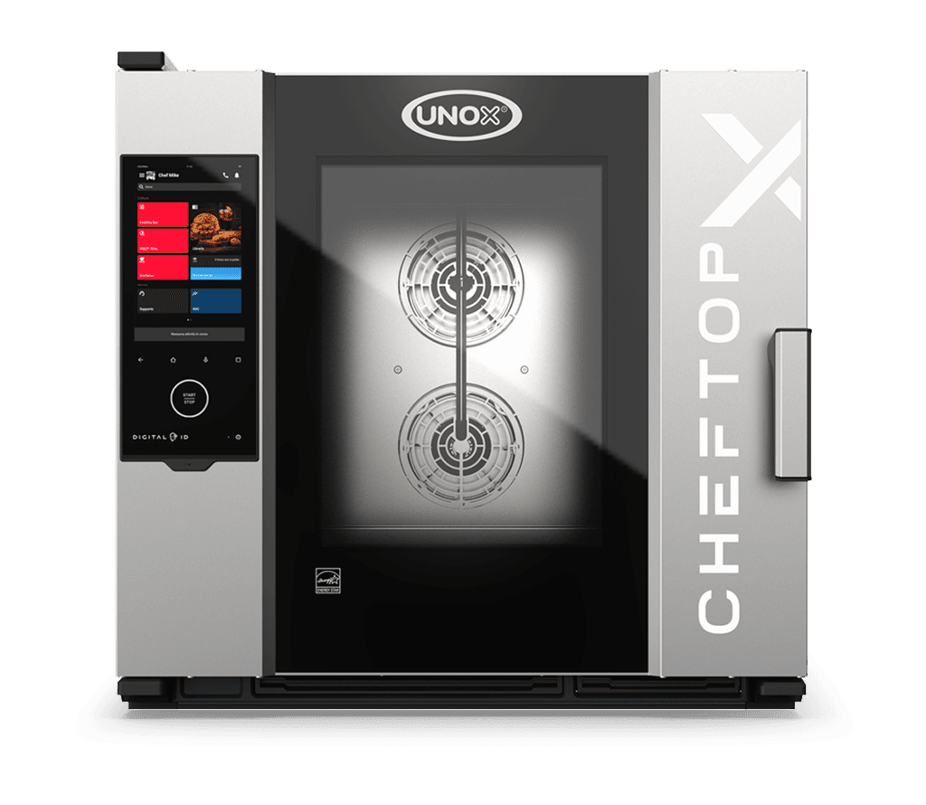 6 trays 18"x26" Render of UNOX CHEFTOP-X™ commercial combi oven XADA-06FS-EXRS-PO.