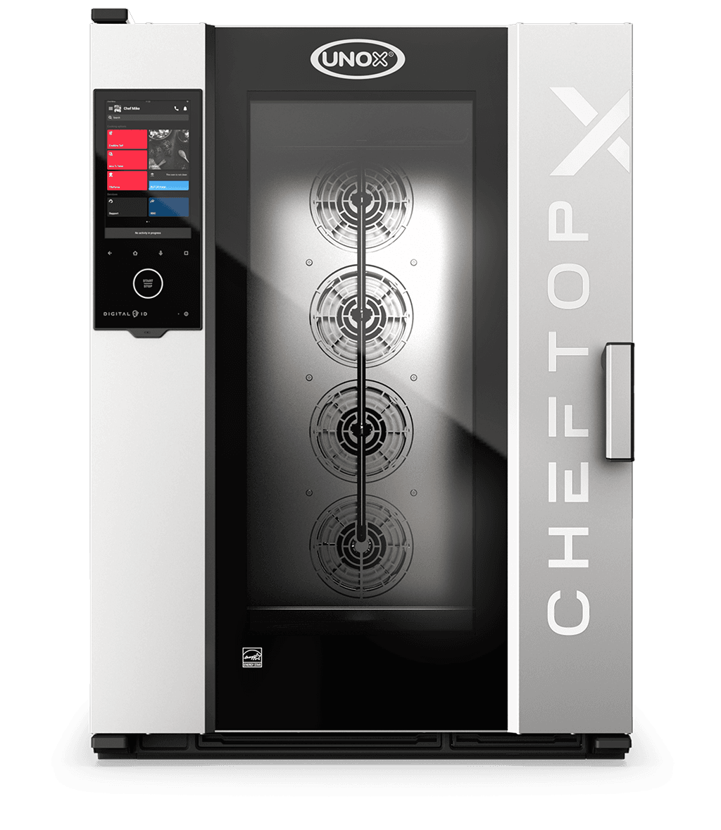 10 trays 18"x26" Render of UNOX CHEFTOP-X™ commercial combi oven XADA-10FS-EXRS-POE.