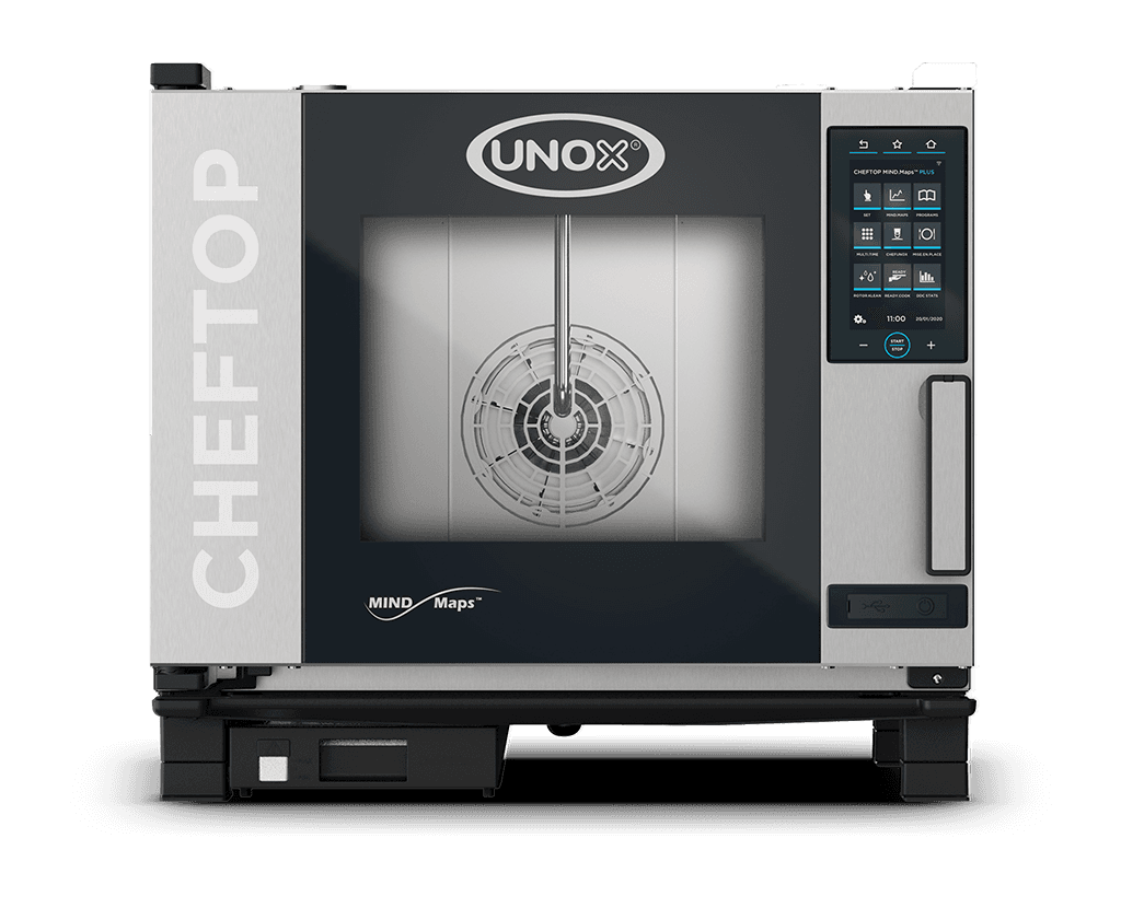 5 trays GN 1/1 Render of UNOX CHEFTOP MIND.Maps™ PLUS commercial combi oven XAVC-0511-MPRM.