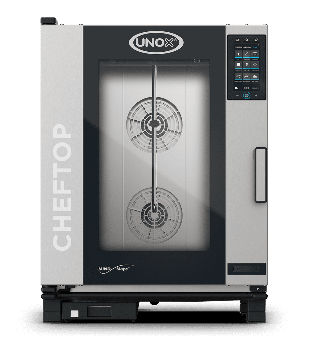 10 trays GN 1/1 Render of UNOX CHEFTOP MIND.Maps™ PLUS commercial combi oven XAVC-1011-EPRM.