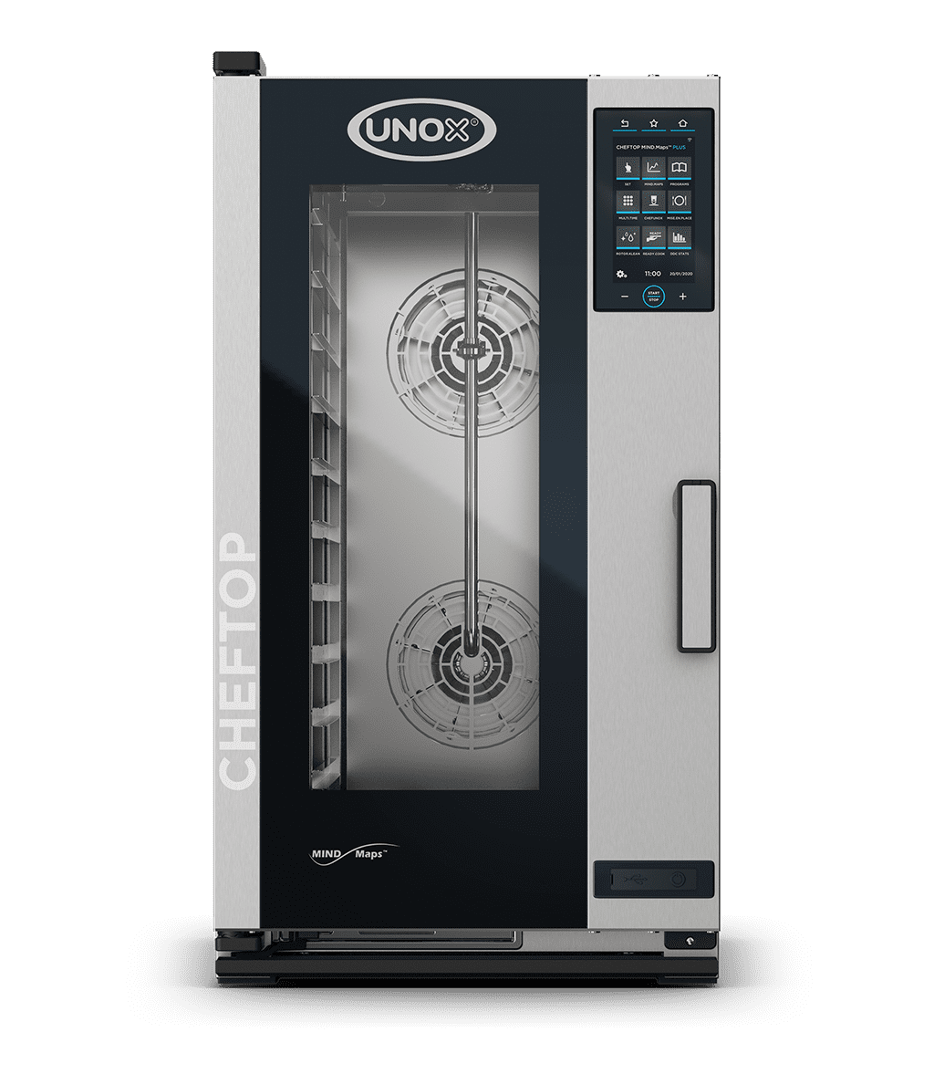 10 trays GN 1/1 Render of UNOX CHEFTOP MIND.Maps™ PLUS commercial combi oven XECC-1013-EPRM.