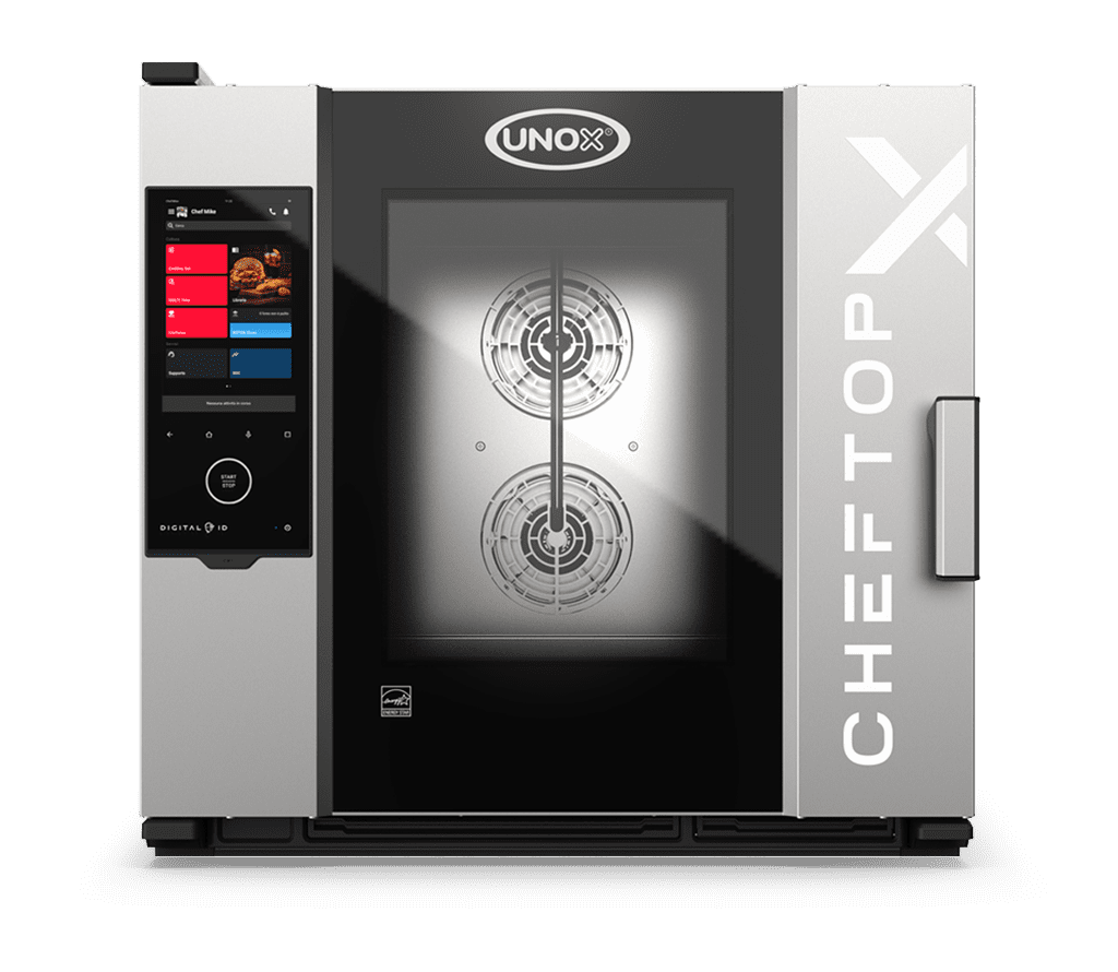 6 trays GN 2/1 Render of UNOX CHEFTOP-X™ commercial combi oven XEDA-0621-EXRS-ET.
