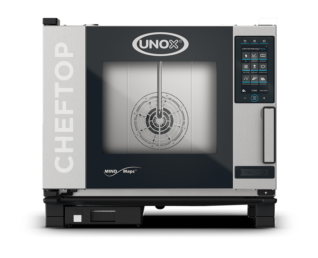 5 trays GN 1/1 Render of UNOX CHEFTOP MIND.Maps™ PLUS commercial combi oven XEVC-0511-EPRM-MS.