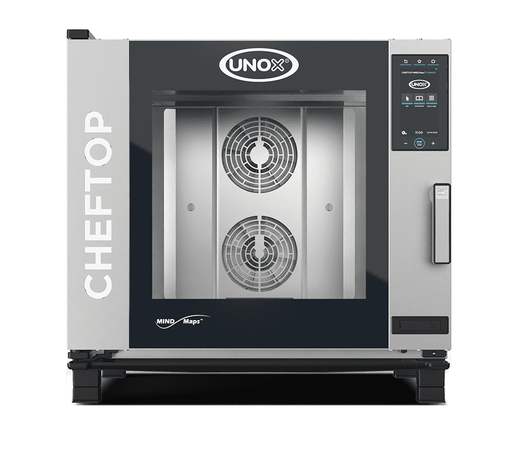6 trays 18"x26" Render of UNOX CHEFTOP MIND.Maps™ CONVEX commercial convection oven XAVC-06FS-EQRM.