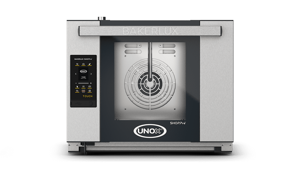 4 trays 460x330 Render of UNOX BAKERLUX SHOP.Pro™ TOUCH commercial convection with humidity oven XEFR-04HS-ETDV.