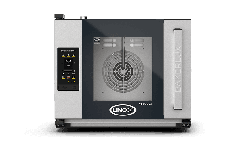 4 trays 460x330 Render of UNOX BAKERLUX SHOP.Pro™ TOUCH commercial convection with humidity oven XEFR-04HS-ETRV.