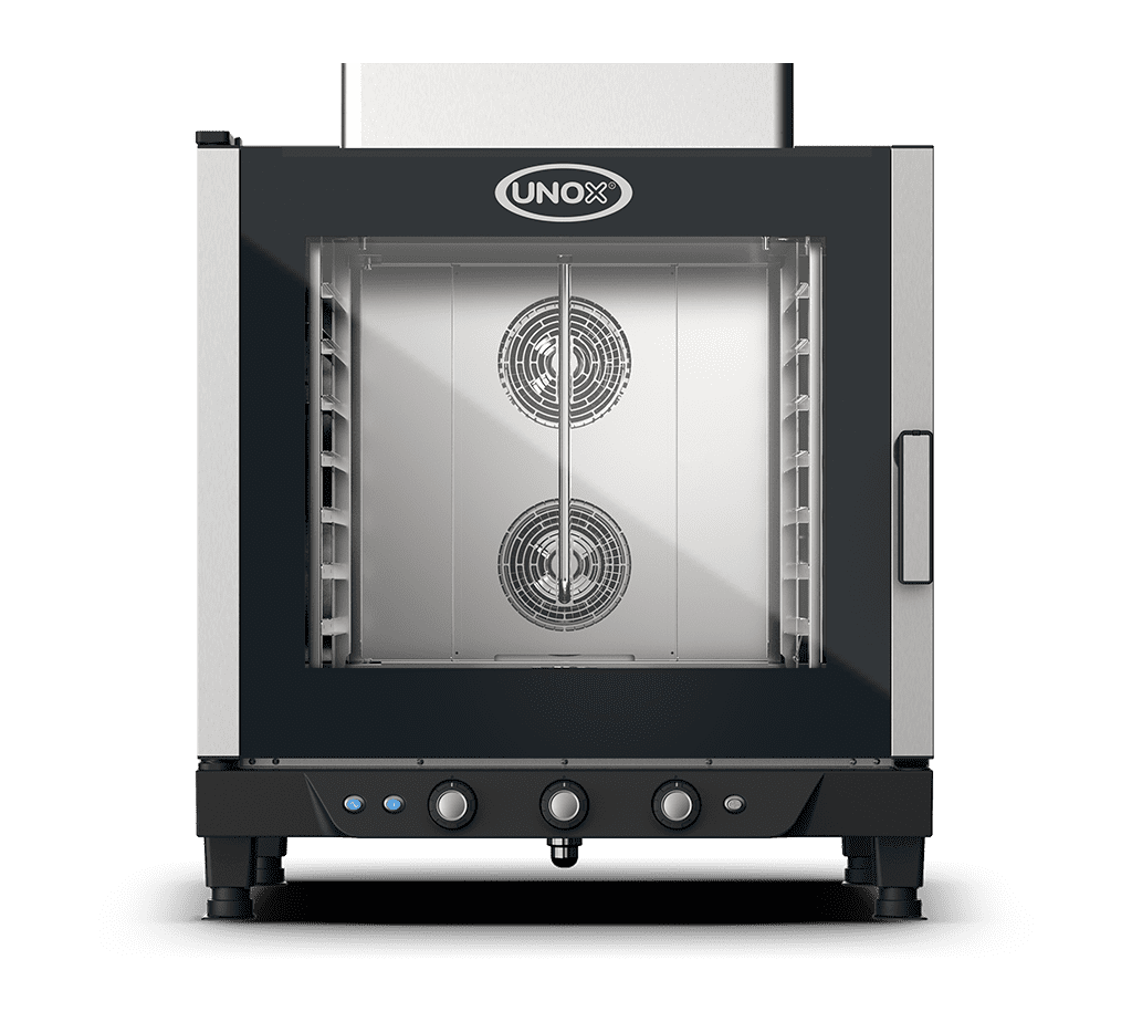 7 trays GN 1/1 Render of UNOX CHEFLUX™ commercial convection with humidity oven XV513G.
