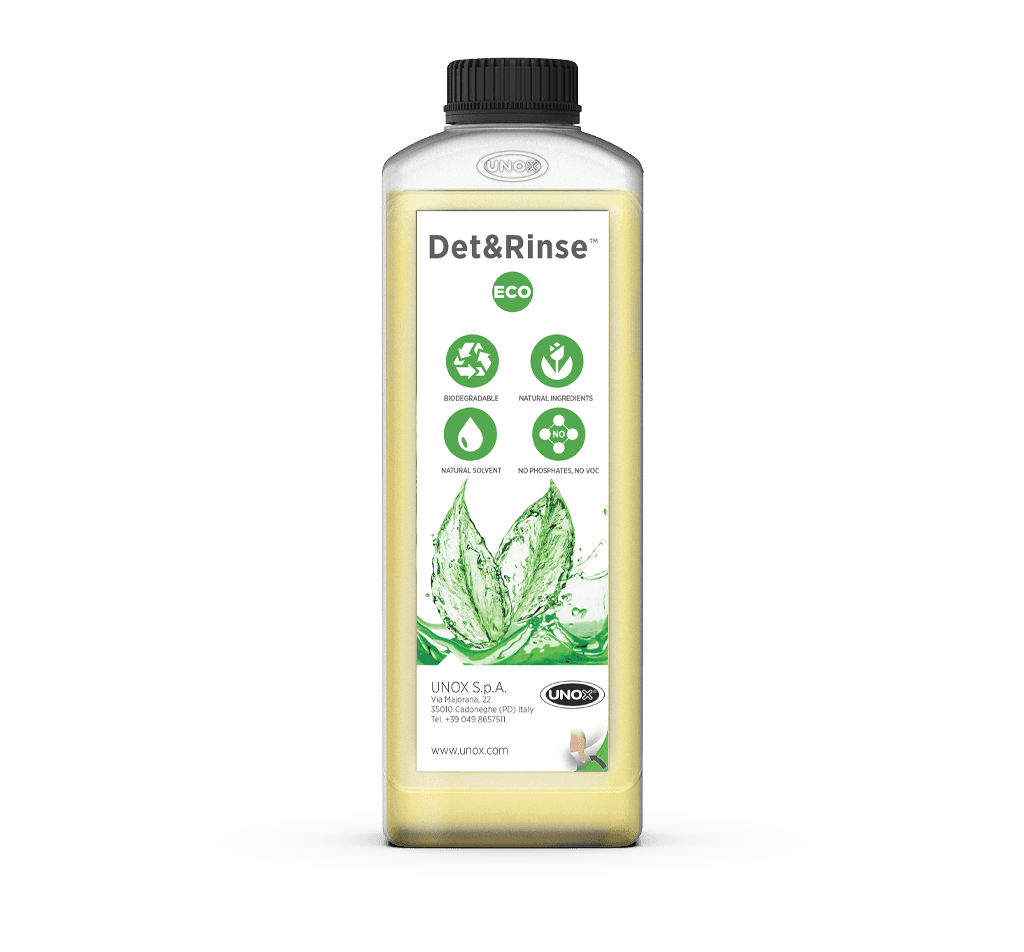 DET&Rinse™ ECO detergente Unox per forni professionali con lavaggio automatico DB1018A0.