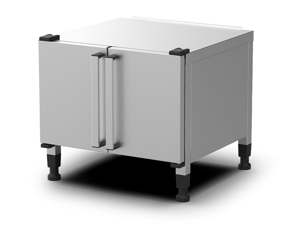 Unox Equipped with a tray-holding compartment and free space for the storage of material. XWDEA-0611-H.