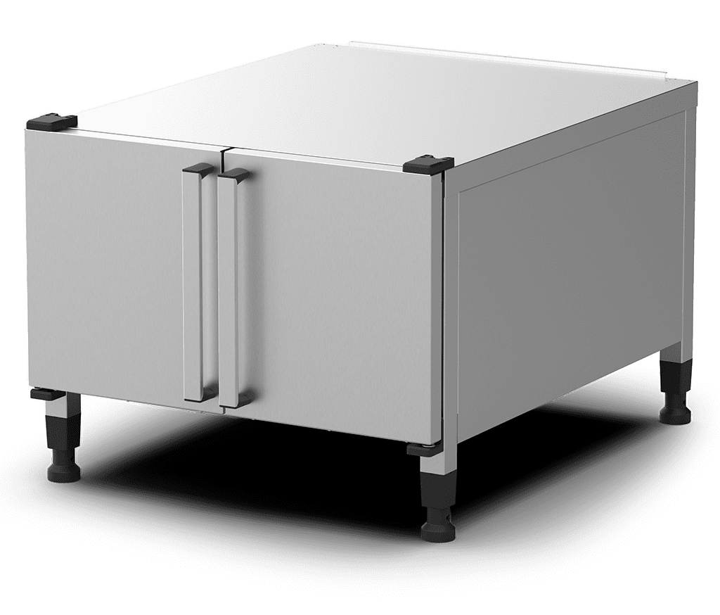 Unox Equipped with a tray-holding compartment and free space for the storage of material. XWDEA-0621-H.