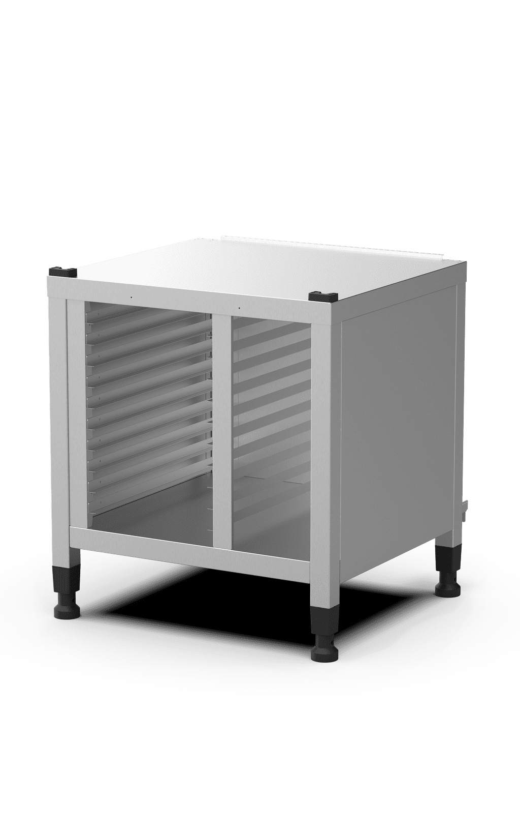 Unox The multifunctional support ideal for storing trays safely and place your oven at the perfect height to work. Equipped with side covers. XWDMA-1011-U.