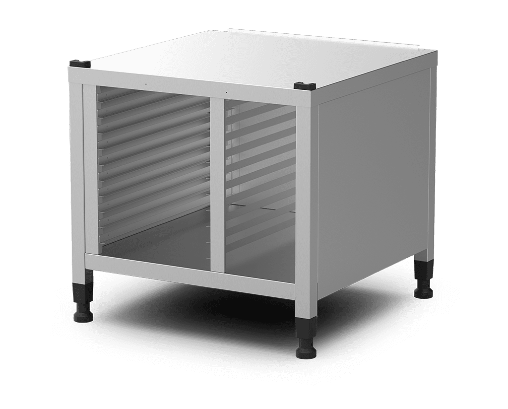 Unox The multifunctional support ideal for storing trays safely and place your oven at the perfect height to work. Equipped with side covers. XWLMA-10EF-U.