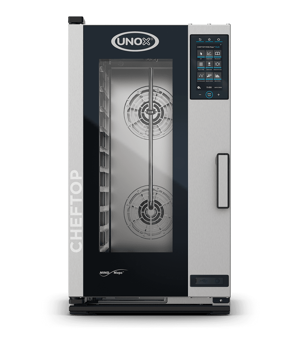 10 teglie GN 1/1 Render forno professionale combinato UNOX CHEFTOP MIND.Maps™ PLUS XMCC-1013-EPRM.