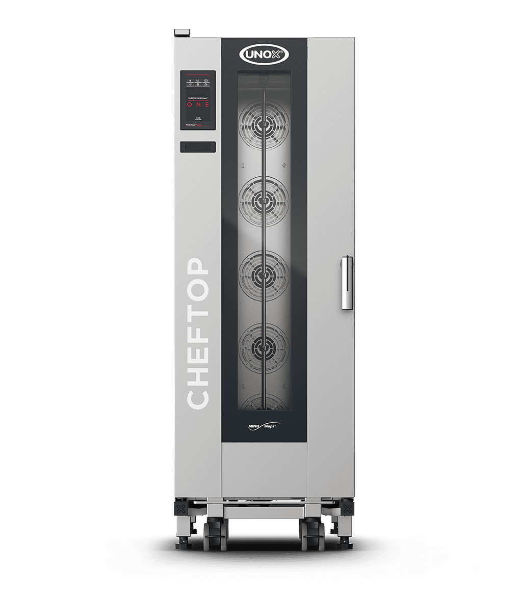 20 teglie GN 1/1 Render forno professionale combinato carrellato UNOX CHEFTOP MIND.Maps™ BIG ONE XECL-2013-E1RS.