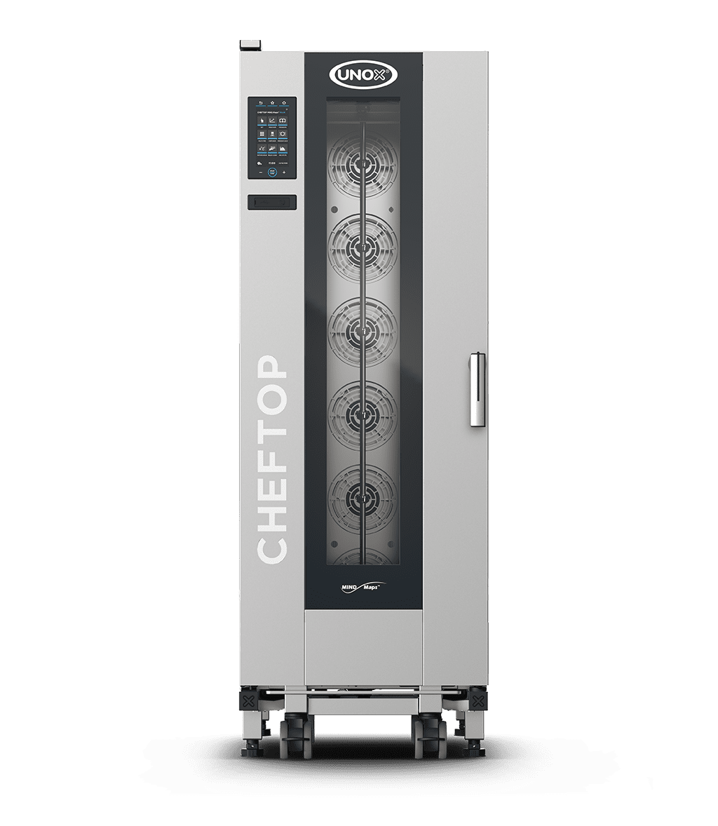 20 teglie GN 1/1 Render forno professionale combinato carrellato UNOX CHEFTOP MIND.Maps™ BIG PLUS XECL-2013-YPRS.