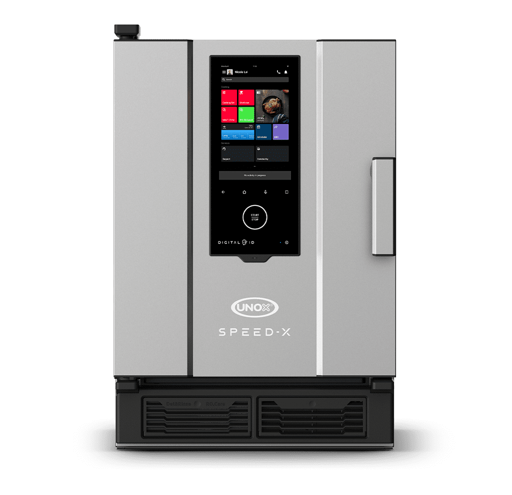 5 o 10 teglie GN 2/3 (COMBI) Render forno professionale combinato a cottura accelerata UNOX SPEED-X™ XEPA-0523-EXRN.