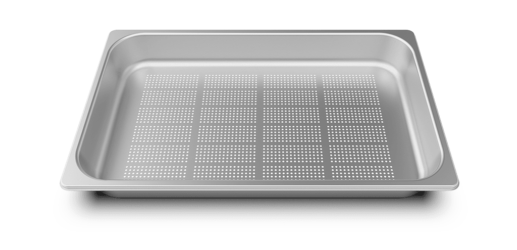 FORO.STEEL65 teglia professionale Unox per cottura a vapore e sous vide GN 2/1, GN 1/1 TG830.