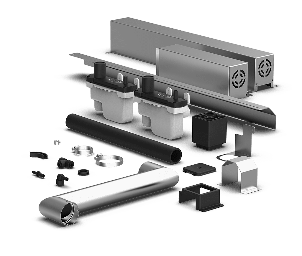 Unox It includes all the necessary parts for installing two stacked ovens. XEVQC-0011-G.