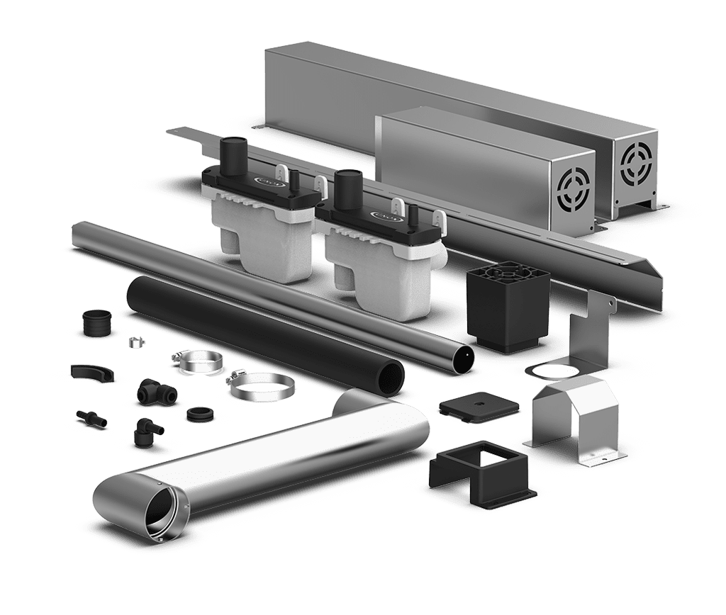 Unox It includes all the necessary parts for installing two stacked ovens. XEVQC-0711-G.