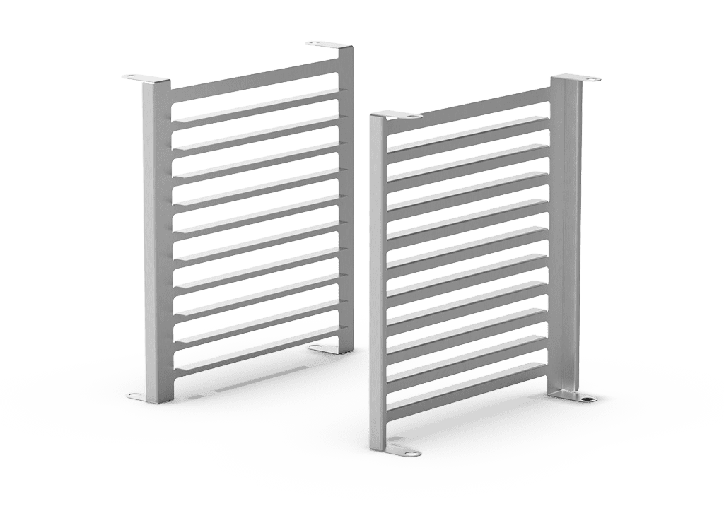 Unox This kit includes everything you need to install lateral supports that allow you to use GN1/2 trays instead of 460x330 trays. XUC086.