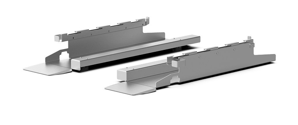 Unox This compensates for an inclination between the kitchen floor and the oven (up to 2%) and enables the trolley rack to be positioned correctly and safely inside the oven. XUC164.