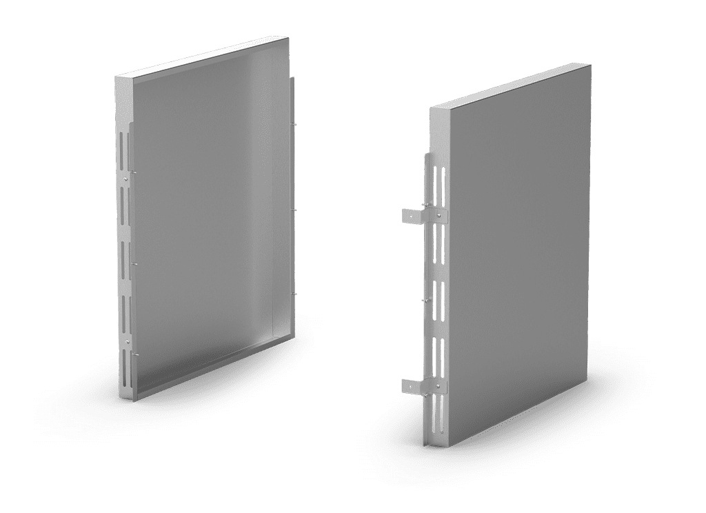 Unox Suitable for both sides of the oven. It makes it possible to reduce the distance between the oven and other heat sources (fryers, pasta cookers, stoves, etc.) to a minimum. XUC273.