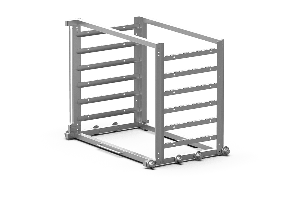 Unox It allows rapid loading and extraction of the trays, reducing the amount of time the door is open. XWDBA-0611.