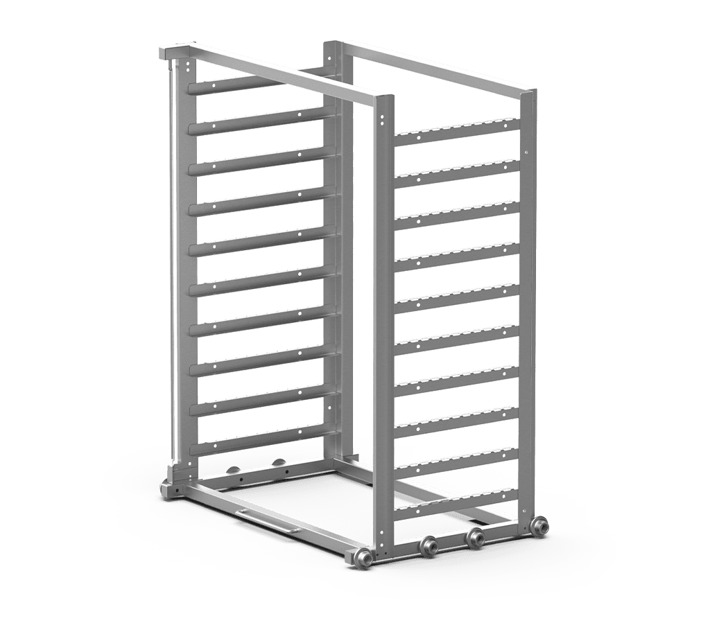 Unox It allows rapid loading and extraction of the trays, reducing the amount of time the door is open. XWDBA-1011.