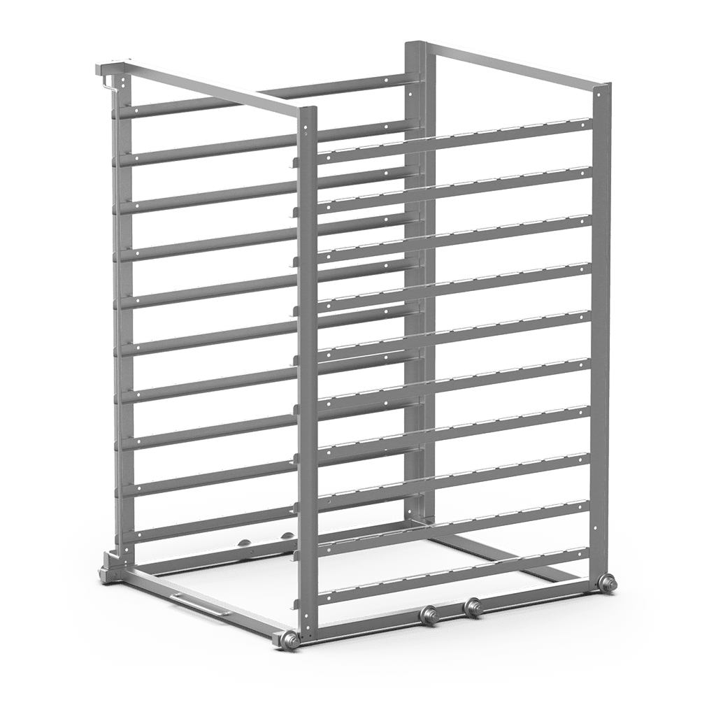 Unox It allows rapid loading and extraction of the trays, reducing the amount of time the door is open. XWDBA-1021.
